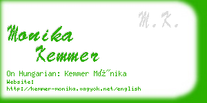monika kemmer business card